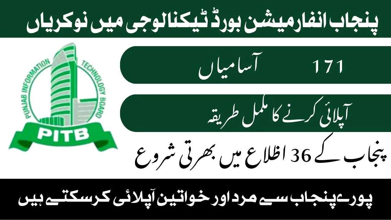 Punjab Information Technology Board PITB Jobs