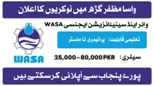 Water and Sanitization Agency WASA Muzaffargarh Jobs