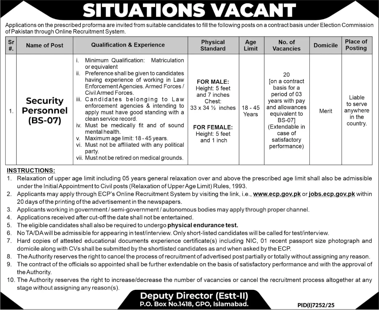 Advertisement for the ECP Jobs 2026
