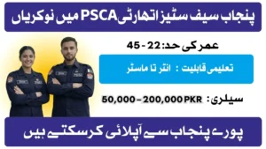 Punjab Safe Cities Authority PSCA Jobs