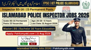 Islamabad Police Inspector Jobs
