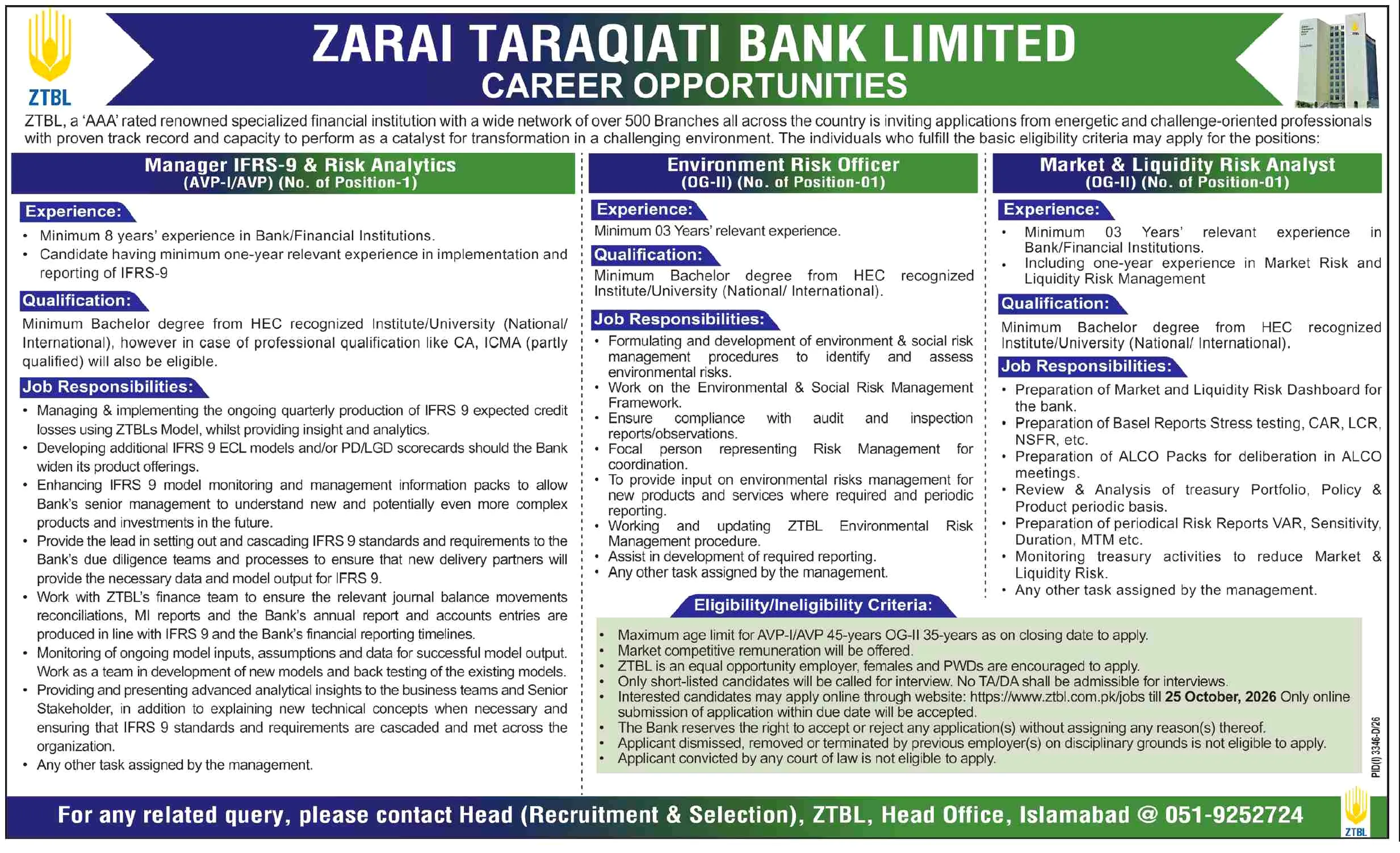 ZTBL Jobs 2026
