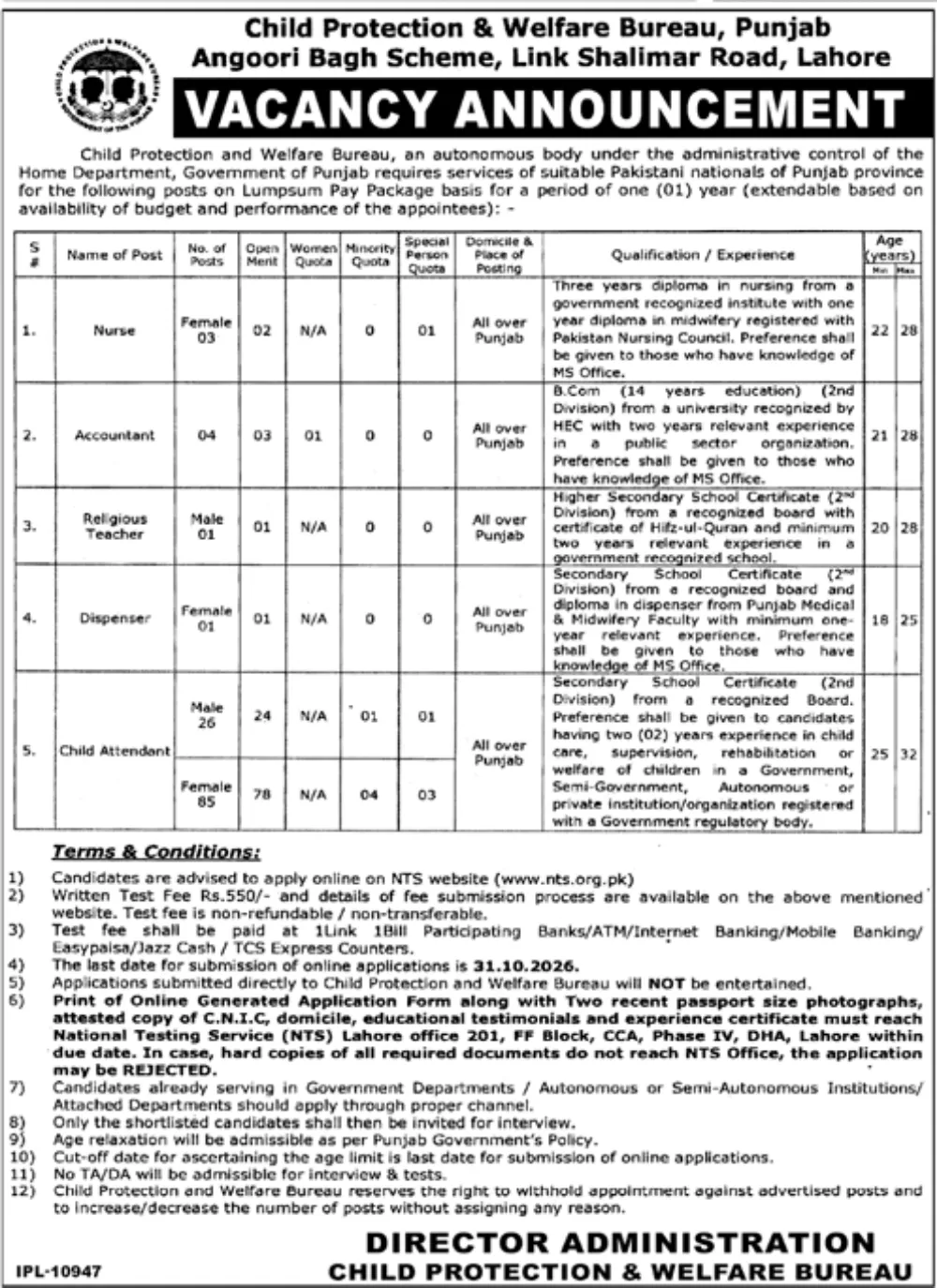 Child Protection Welfare Bureau Jobs 2026